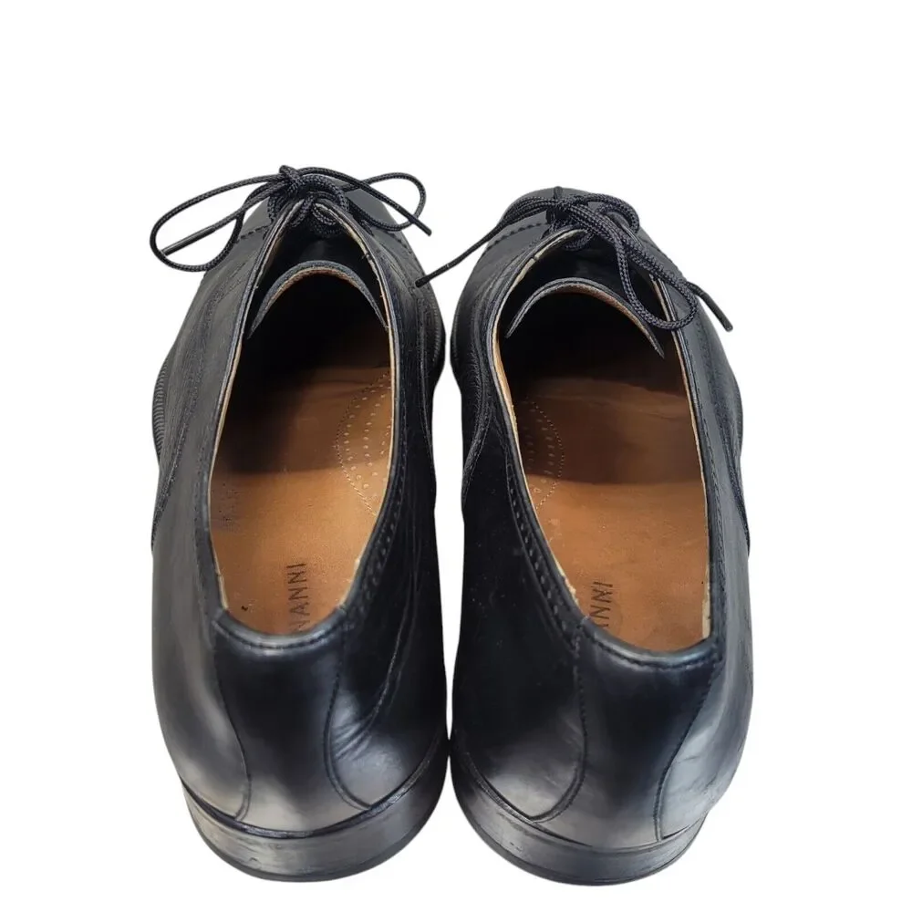 Magnanni Dress Shoes Leather Cap‎ Toe Oxford Black Mens 11 US